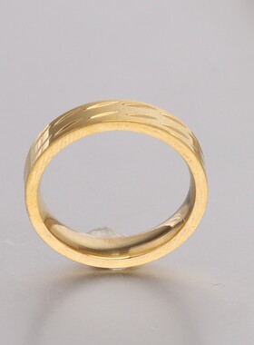 新款欧美创意简约波浪戒指18K金戒指 不锈钢戒指男女同款指环厂家