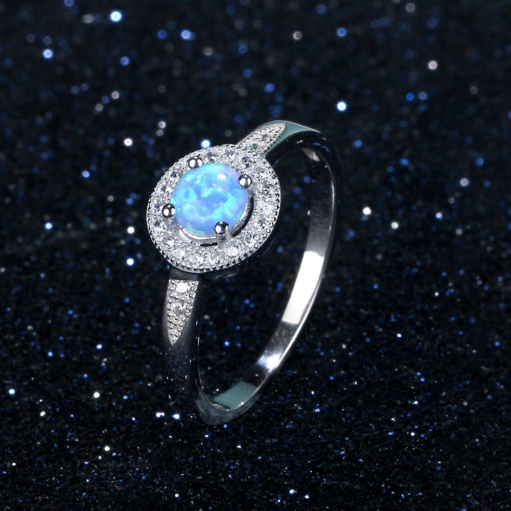 Whole body S925 sterling silver inlaid with imported opal