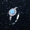 Whole body S925 sterling silver inlaid with imported opal