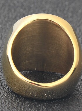 新款欧美跨境亚马逊三颗树1222MM刻字圆形光面戒指不锈钢圆形指