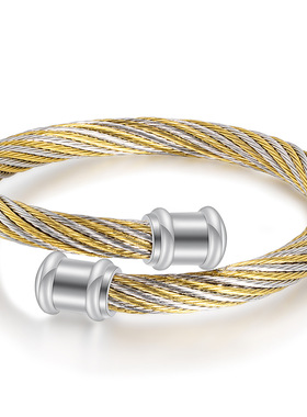 欧美风钛钢热销款现货手环新品