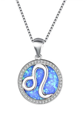 新款项链欧美跨境 时尚简约925澳宝+12星座项链