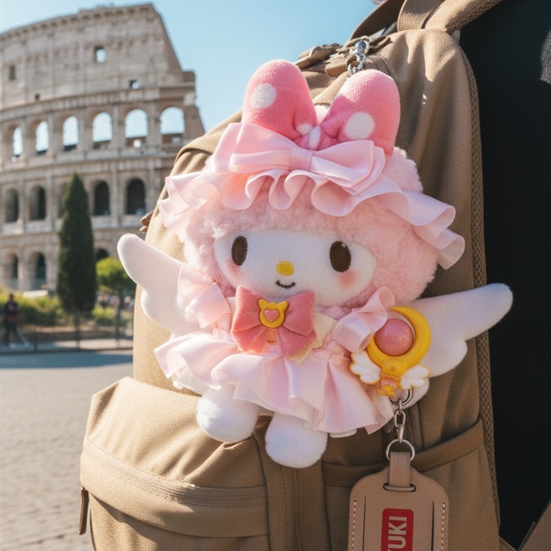 日本正版美乐蒂换装毛绒公仔魔法天使必爱诺潮玩偶娃娃礼物女生 - 图0