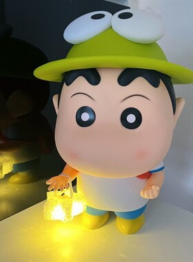 日本发光青蛙小新大背包蜡笔小新周边手工饰品夜灯生日礼物的女人