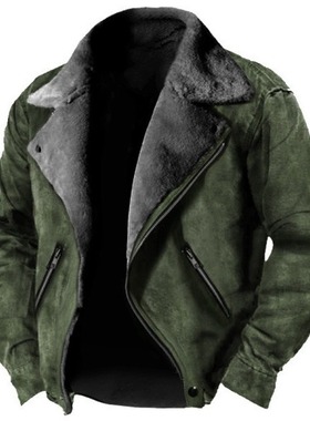 独立站古潮经典翻领夹克男