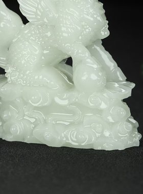 夜光招财镇宅麒麟摆件一对客厅书房家居玄关开业乔迁风水装饰送礼