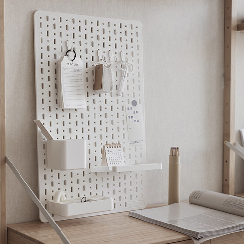 洞洞板置物板大全免打孔浴室卫生间洗漱台玻璃墙壁挂收纳置物 - 图2
