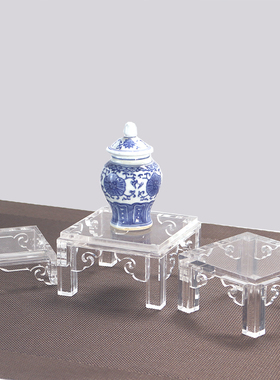 亚克力水晶底座工艺品底托佛像奇石茶具玉石文玩摆件饰品展台定制