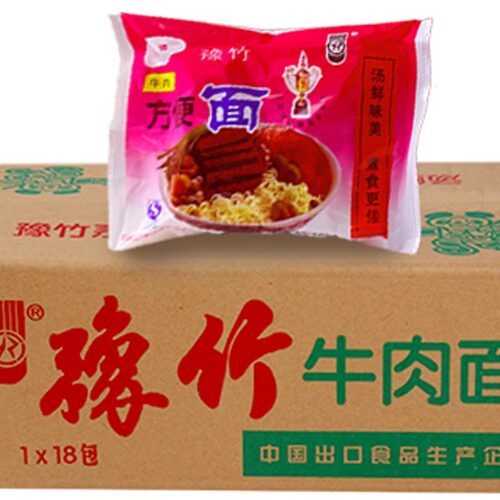 焦作博爱特产红色老豫竹方便面豫竹干吃面 18袋牛肉多省包邮晋城 - 图0