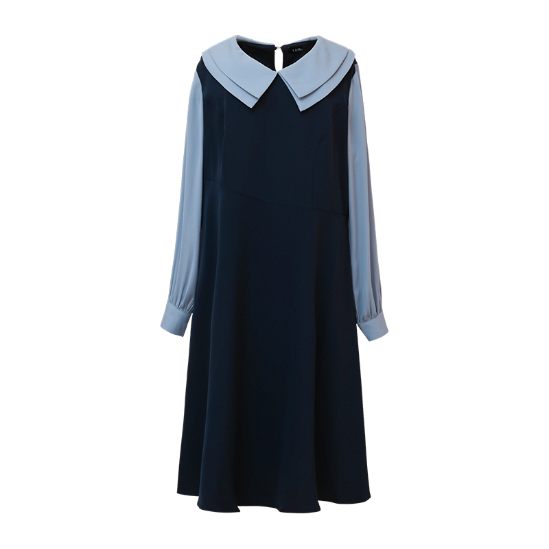 蓝若水大码女装2020秋新款连衣裙 蓝若水大码女装