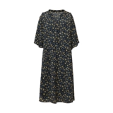 Летняя одежда, шифоновое платье, большой размер, свободный крой, V-образный вырез, цветочный принт, по фигуре, в западном стиле