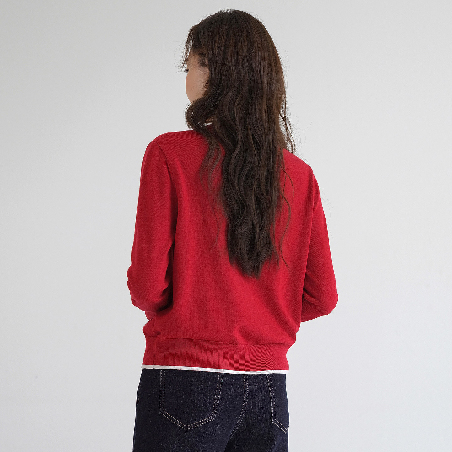 蓝若水大码女装2026春装新款复古红刺绣针织毛衣软糯洋气百搭外套,淘宝优惠券,粉丝福利购,淘宝优惠卷