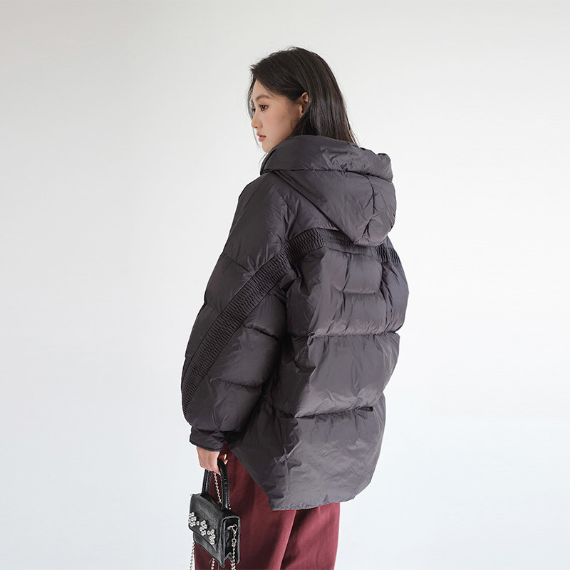 【保暖立领90白鸭羽绒服】蓝若水大码女装冬季外套加厚连帽面包服,淘宝优惠券,粉丝福利购,淘宝优惠卷