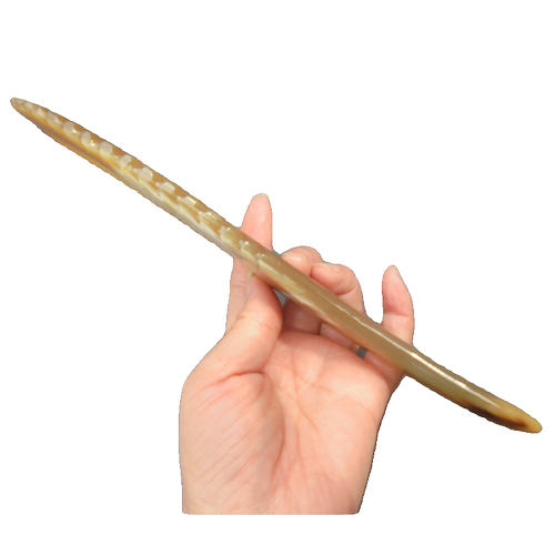 梳子牛角梳纯西藏天然生发白发防脱发静电长发密齿按摩头梳非木梳 - 图3