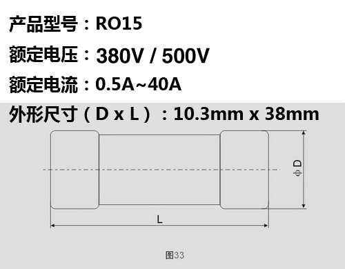 RO15陶瓷保险管10*38mm0.5A-32A40A熔断器380V/500V陶瓷保险丝管 - 图0