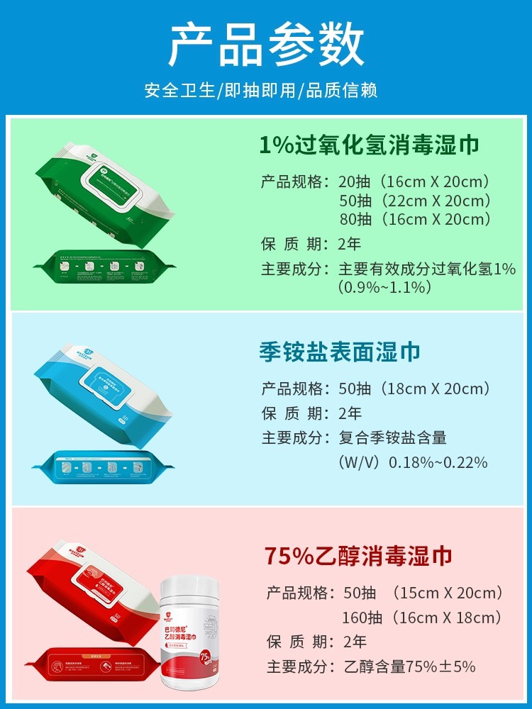 巴司德尼过氧化氢消毒湿巾纸大包装马桶家用 - 图1