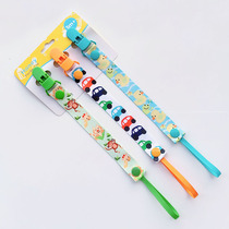 Baby pacifier anti-drop chain baby milk tip clamp tooth rubber chain anti-drop with toy anti-lose chain hanging three groups