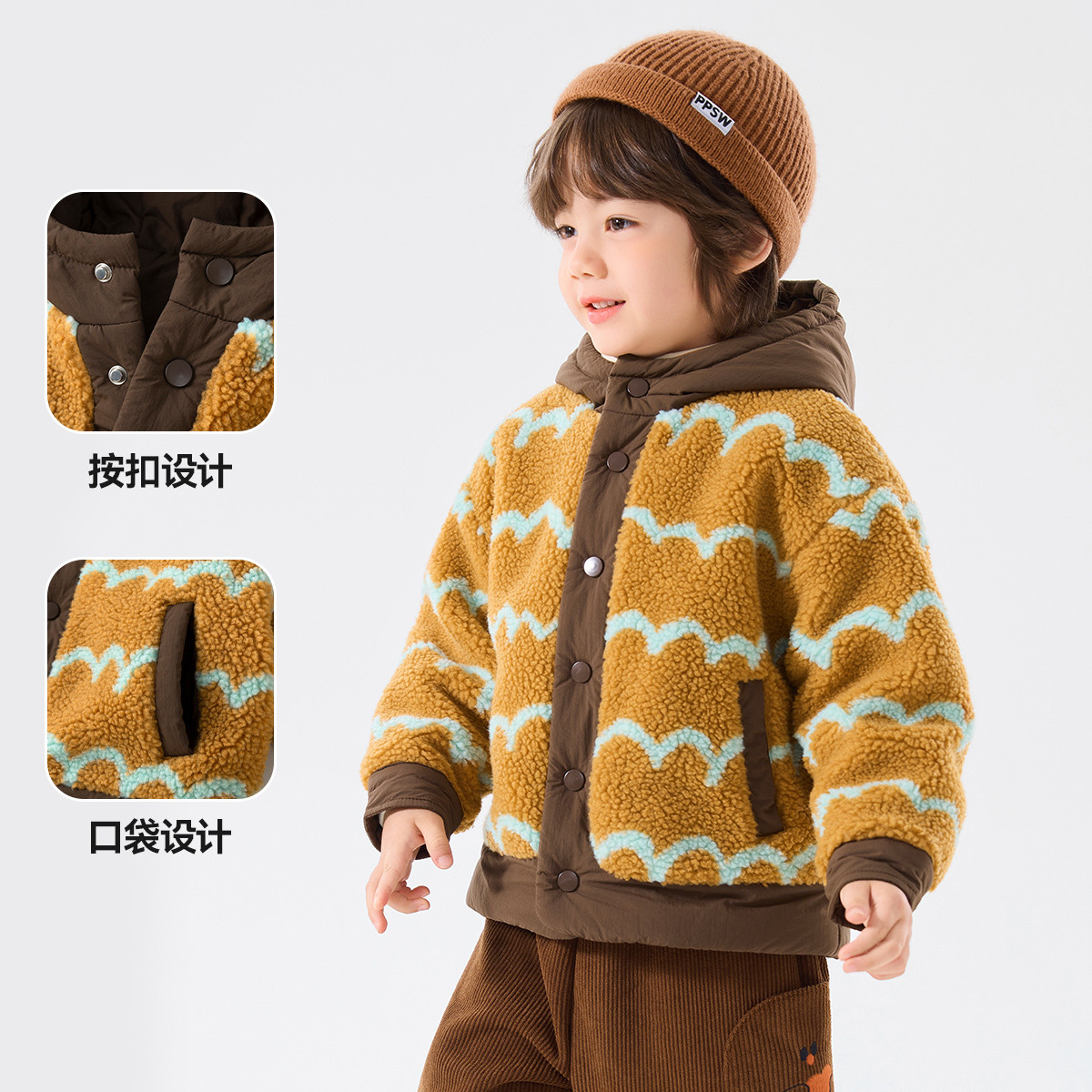 嘟嘟家儿童外套新款棉衣男童冬季加厚童装女童冬装摇粒绒宝宝衣服,淘宝优惠券,粉丝福利购,淘宝优惠卷