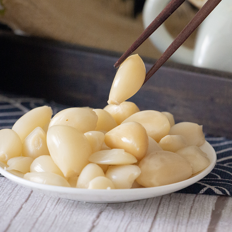 恩来顺糖醋蒜酸甜白糖蒜腌大蒜瓣泡菜甜蒜头火锅食材配粥下饭咸菜 - 图1