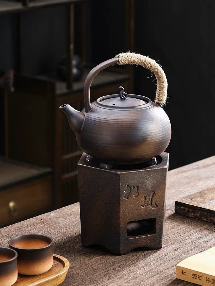 围炉煮茶炉复古手工炭炉烧水壶家用陶土柴烧炭火炉茶具茶道沙铫壶,淘宝优惠券,粉丝福利购,淘宝优惠卷