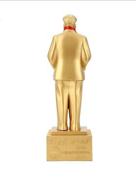 毛主席铜像毛主席塑料喷金摆件工艺品 全身站像办公室家居装饰