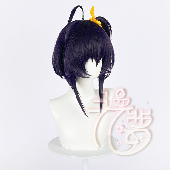 漫萝 中二病也要谈恋爱 小鸟游六花cos假发 蓝紫黑色送发网送丝带