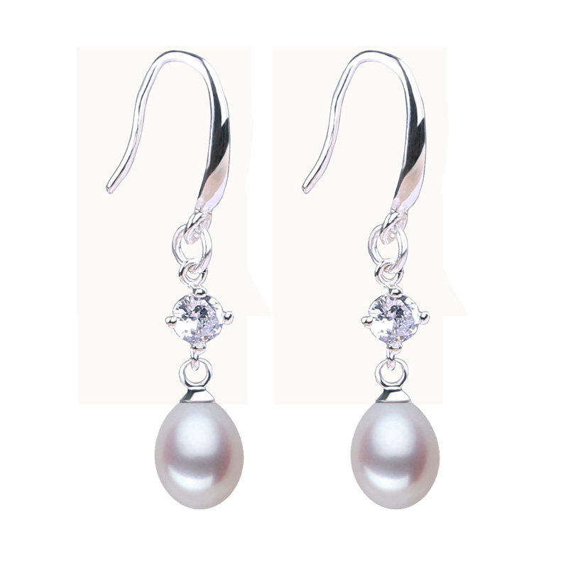 天然淡水白珍珠耳环真s925纯银耳勾水滴形粉紫色耳钉文艺耳坠耳饰,淘宝优惠券,粉丝福利购,淘宝优惠卷