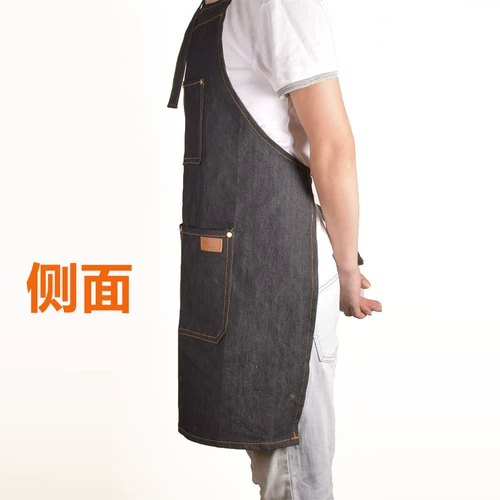 Джинсовый фартук для стрижки волос, холодная завивка для работы, накидка