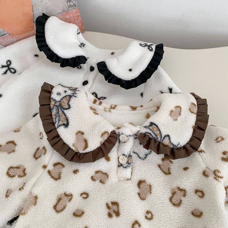 2025冬季女宝宝保暖套装可爱卡通加厚睡衣双面绒翻领家居服两件套,淘宝优惠券,粉丝福利购,淘宝优惠卷