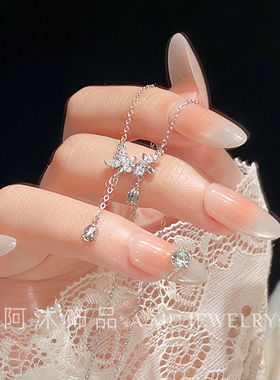 足银999铃兰花项链女生日礼物