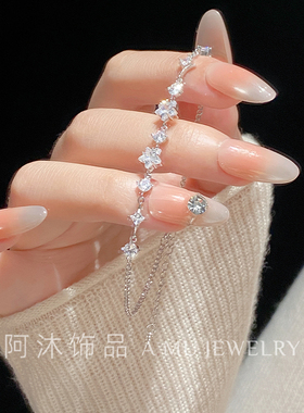 纯银幸运星手链女送闺蜜女友礼物