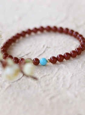 天然真朱砂手链女款蛇年本命年原创设计高级感个性冷淡风文艺