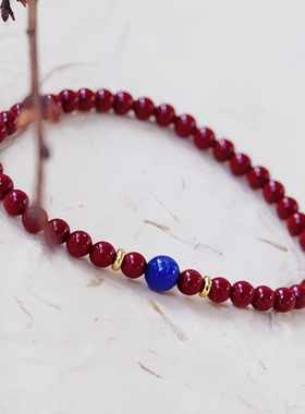 朱砂手链手串极细本命年原创设计