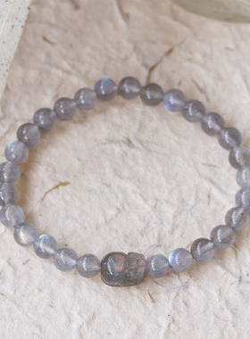 天然7a灰月光手链女in