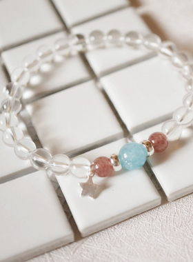 天然白水晶手链测试推荐原创设计