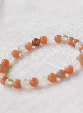 女生月光石原创设计多彩手链原创