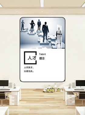 办公室励志装饰画公司励志标语壁画企业文化背景墙公司文化墙挂画