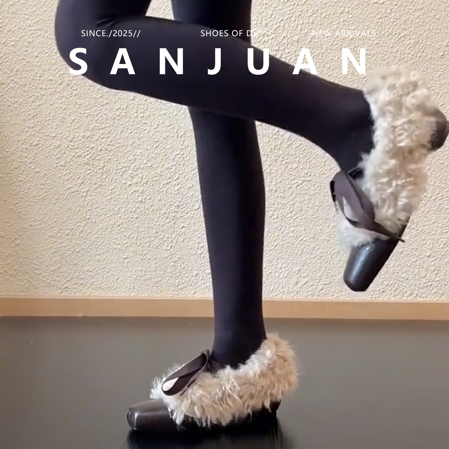 三卷sanjuan玛丽珍毛毛鞋女冬加绒小皮鞋法式复古单鞋保暖高跟鞋,淘宝优惠券,粉丝福利购,淘宝优惠卷