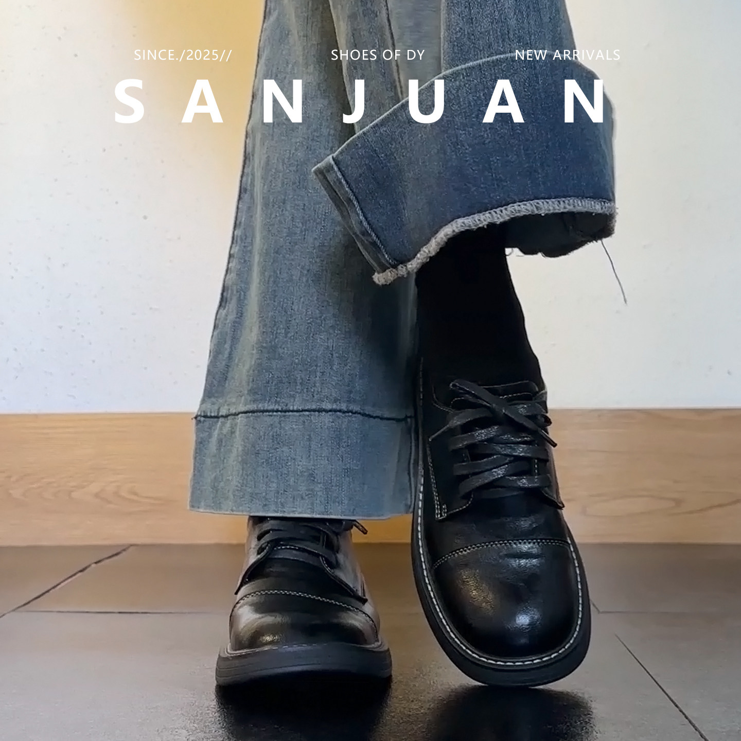 羊皮版sanjuan三卷厚底圆头小皮鞋女学院风深口单鞋2026春乐福鞋,淘宝优惠券,粉丝福利购,淘宝优惠卷