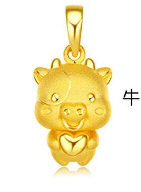 越南沙金十二生肖吊坠女可爱虎本命年项链锁骨链细链挂坠饰品配件