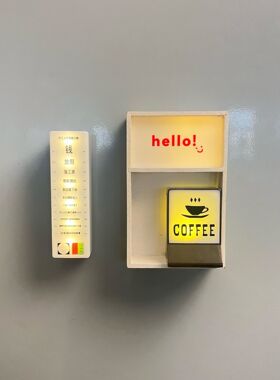 新款迷你冰箱贴可发光置物架仿真微缩模型玩具磁性摆件家居装饰