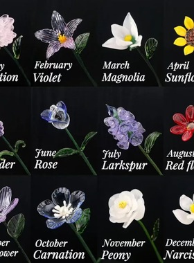 淄博琉璃诞生花铁丝花铁线花仿真桌面摆件花瓶法式复古家居装饰品