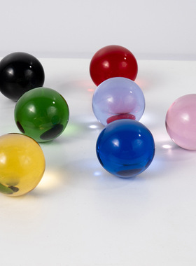 彩色水晶球玻璃珠小玻璃珠玩具弹珠光滑透明实心圆球鱼缸家居摆件