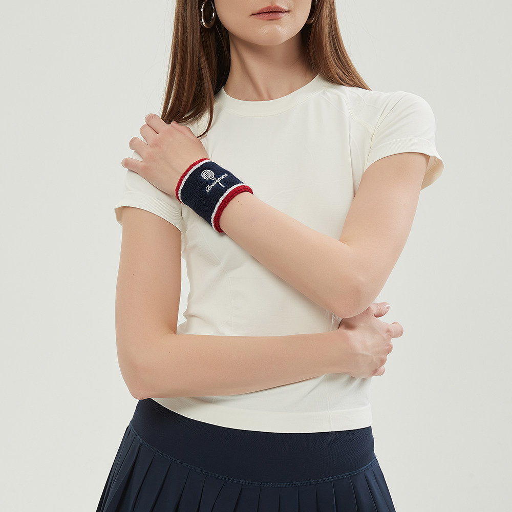 Breakpoint运动护腕藏青拼色毛圈刺绣网球羽毛球健身防扭伤,淘宝优惠券,粉丝福利购,淘宝优惠卷