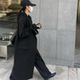 Korean style women's thickened extra long woolen coat