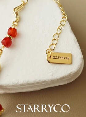 STARRYCO开运红玛瑙锁骨链