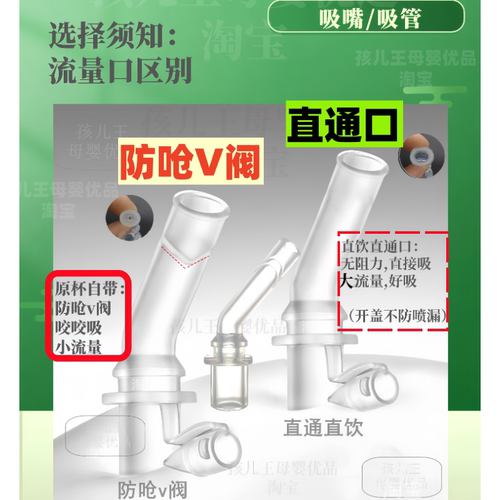 babycare恐龙儿童保温杯配件吸管吸嘴重力球奶嘴鸭嘴水杯适用配件 - 图1