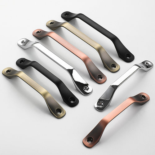 现代简约抽屉拉手明装拉手衣柜门复古衣柜打孔橱柜老式木门门把手 - 图0