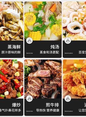 电铁锅铸铁电炒锅蒸煮炒炖煎炒菜不粘电火锅电热锅蒸锅定时多功能