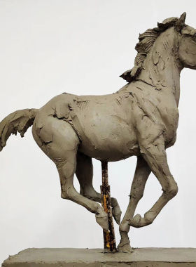 定制仿真办公室马雕塑玻璃钢动物